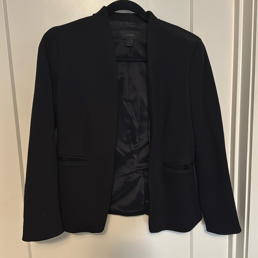 Black cropped jcrew blazer